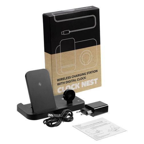 Зарядная станция с часами Clock Nest (Черная) Зарядная станция с часами Clock Nest (Черная)