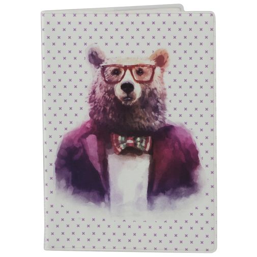 Обложка для паспорта Bear Hipster
