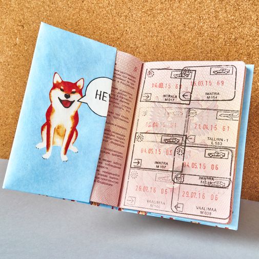 Обложка для паспорта New wallet New Shiba