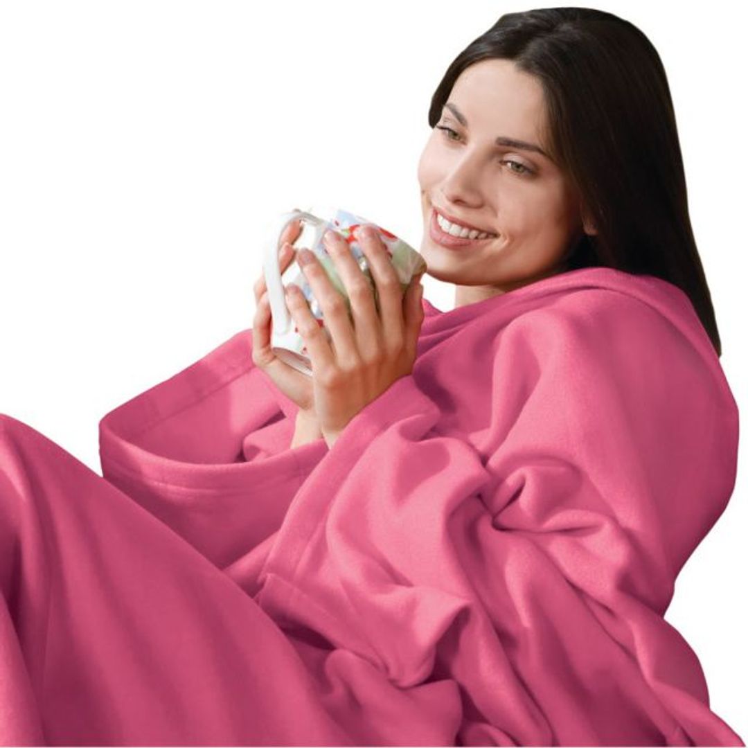 Плед с рукавами Розовый