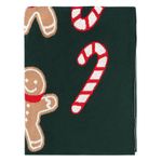 Плед из хлопка с новогодним рисунком Gingerman из коллекции New Year Essential, 130x180 см