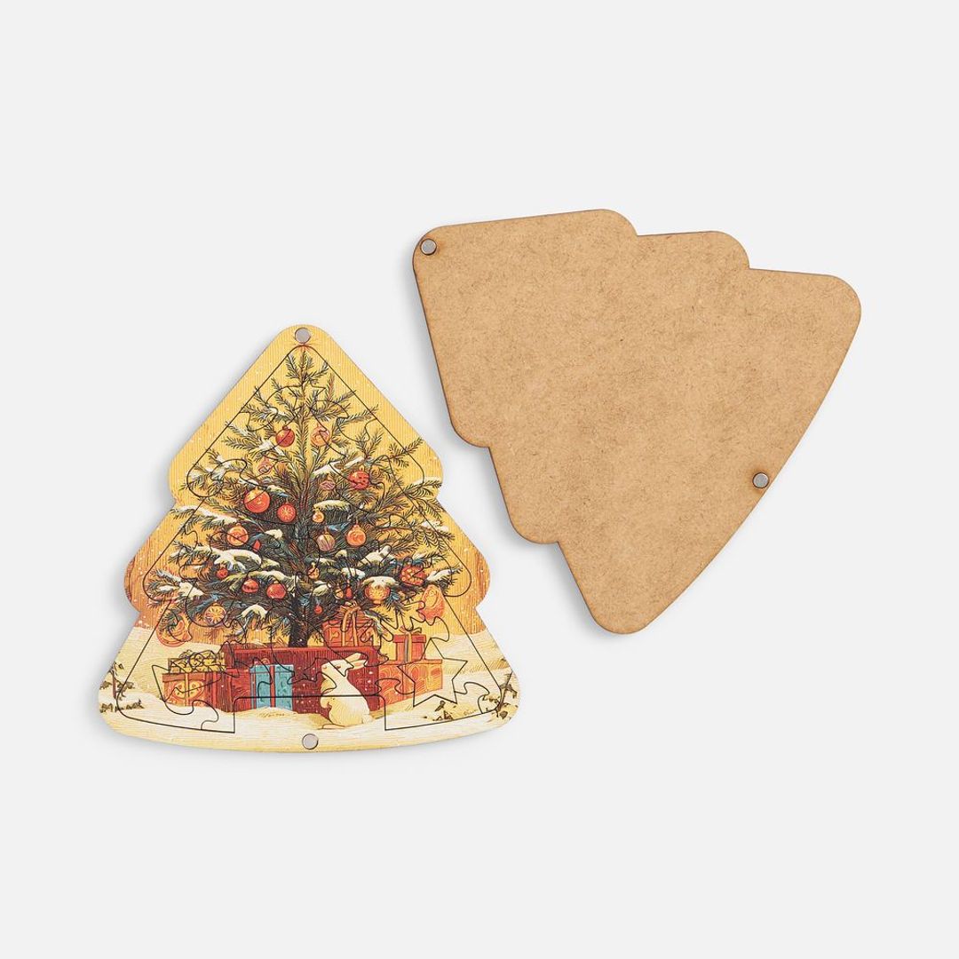 Пазл фигурный Елочка