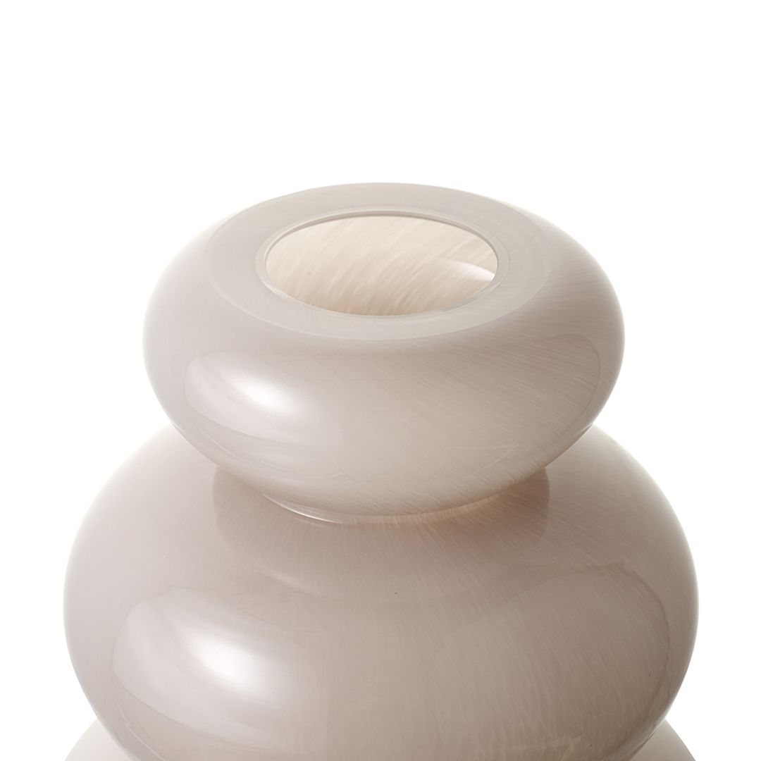 Ваза Riverstone, 20 см, жемчужно-серая