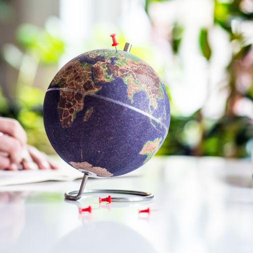 Пробковый мини-глобус Mini Cork Globe цветной