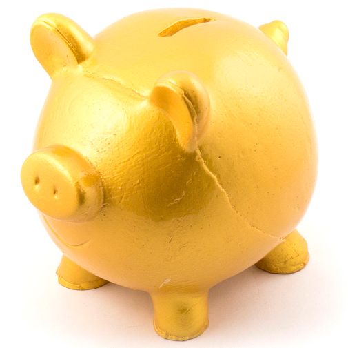 Копилка Свинка (Золотой)