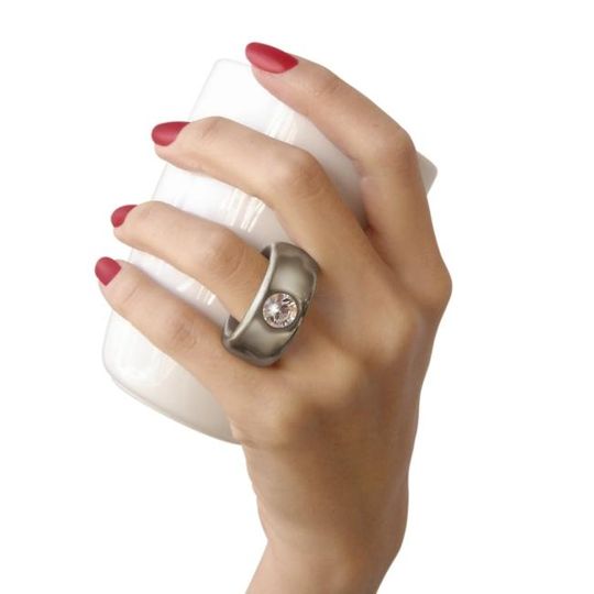 Кружка Кольцо с бриллиантом (Белый с серебристым кольцом)