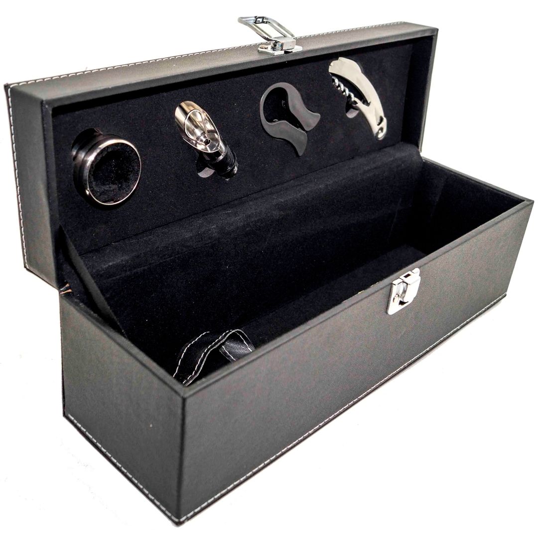 Подарочный винный кейс Черный ларец Подарочный винный кейс Черный ларец