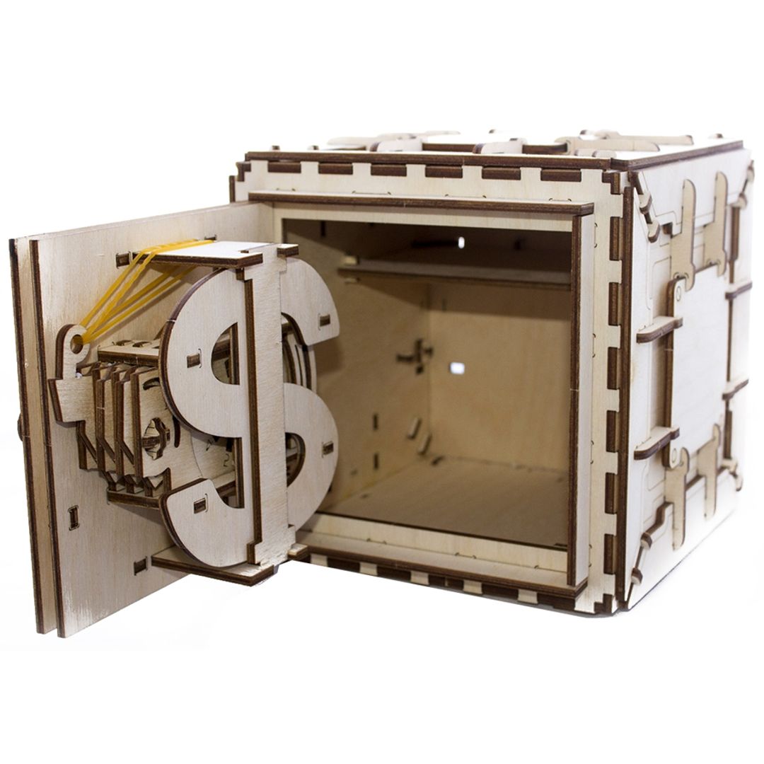 Механический 3D Пазл Ugears Сейф Полностью деревянный