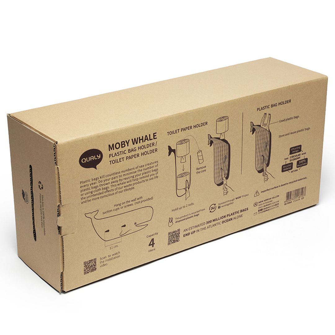 Держатель для пакетов и туалетной бумаги Moby Whale Держатель для пакетов и туалетной бумаги Moby Whale