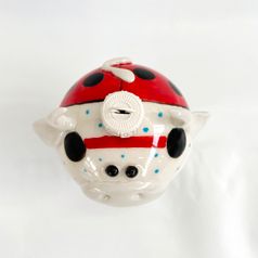 Фарфоровый елочный шар Божья коровка (ручная роспись)