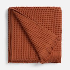 Плед вафельный Elenglect (оранжевый)