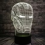 3D Лампа Голова железного человека