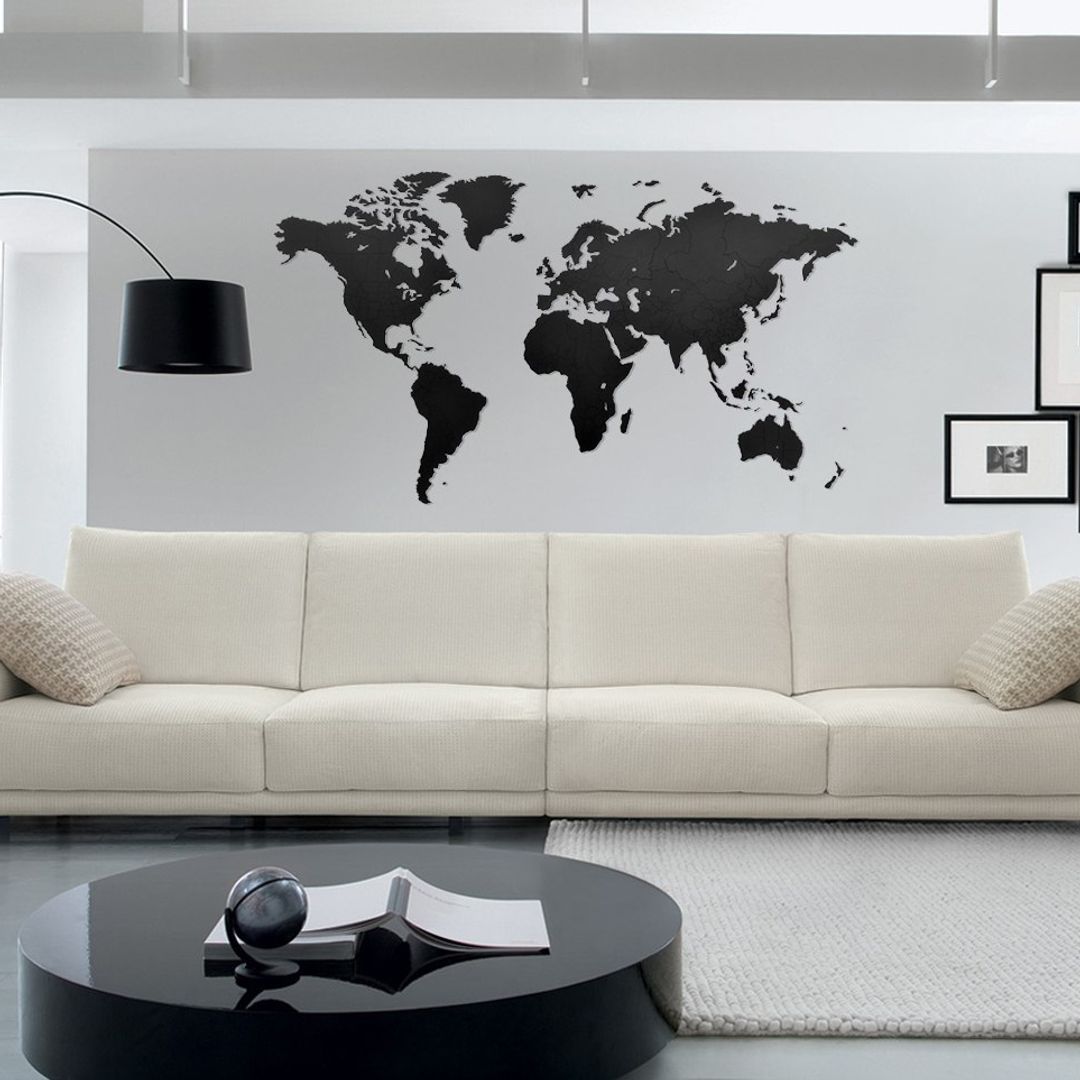 Декоративная Карта мира Wall Decoration Black