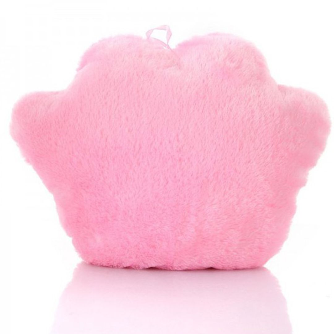 Светящаяся подушка Лапа (Розовая с белым) Обратная сторона