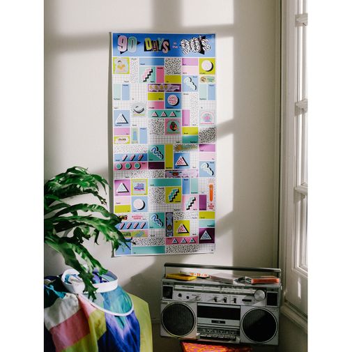 Скретч-постер 90 дней в 90-х