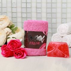 Подарочный набор Счастье рядом (мыльные розы, мыло, полотенце)