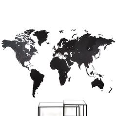Декоративная Карта мира Wall Decoration Black GIANT