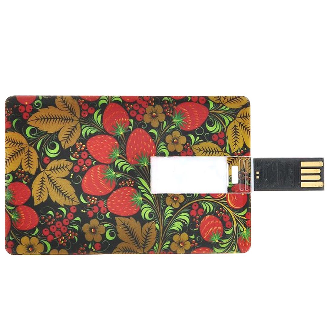 Флешка Кредитка Хохлома 8 Гб Готова к работе Флешка Кредитка Хохлома 8 Гб Готова к работе