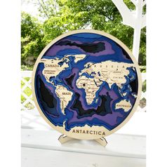 Часы World Map (45 см)