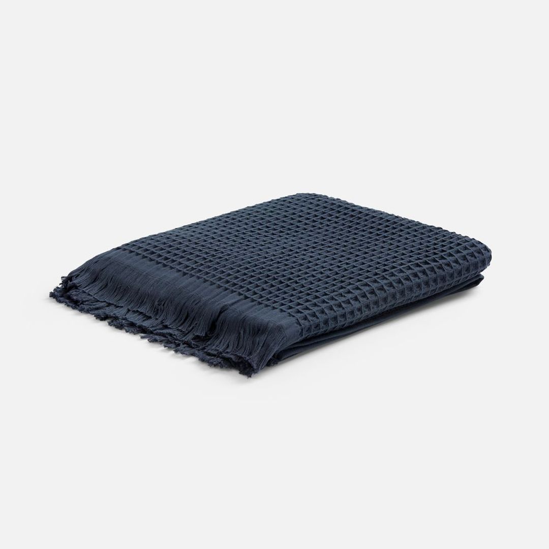 Плед вафельный Elenglect (темно-серый)