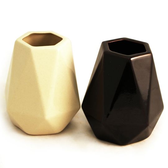 Набор керамических ваз miniKin (Черный + белый)