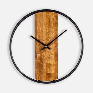 Часы Woodix (черные с коричневым)