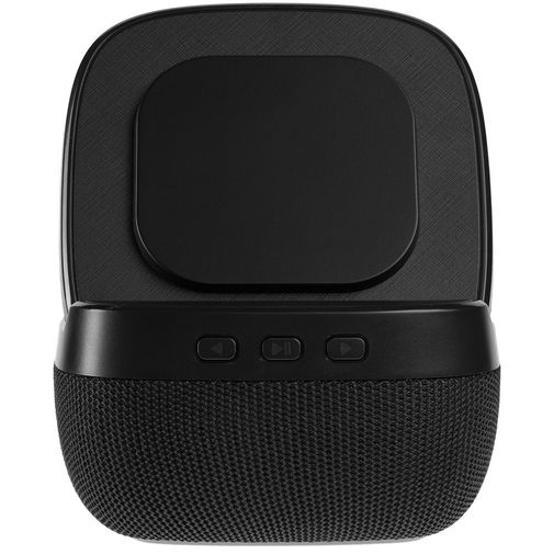 Колонка c беспроводной зарядкой Esca и подсветкой лого (Черная)