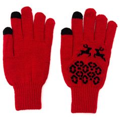 Перчатки для сенсорного экрана Рождественские петроглифы