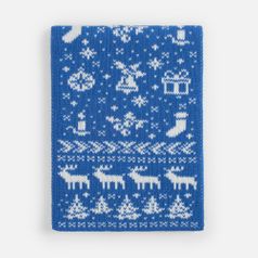 Шарф Holidale (синий с молочным)