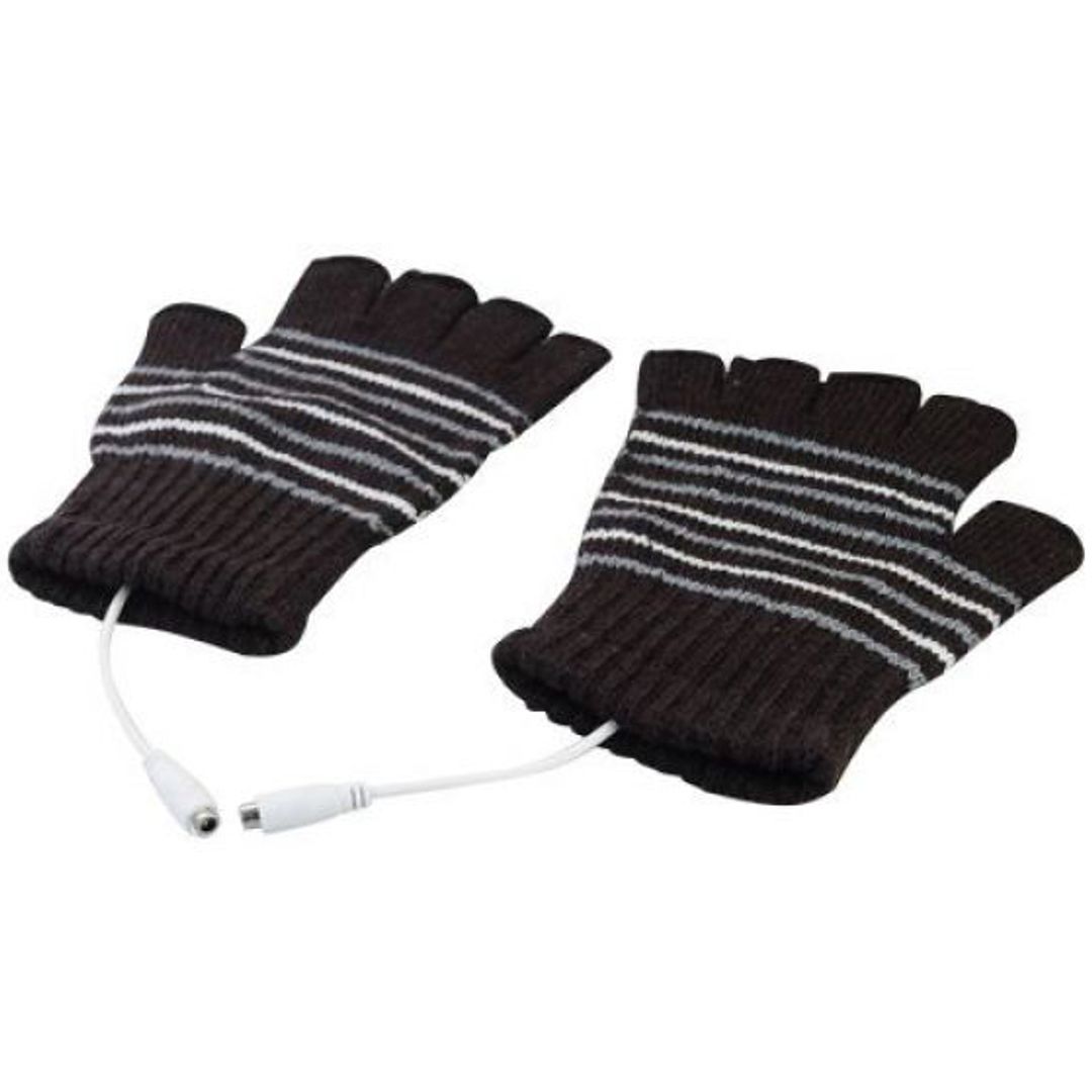 Перчатки с подогревом от USB Черные