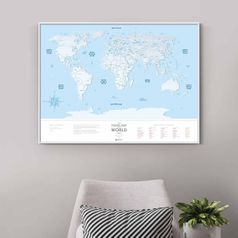 Скретч-карта мира Travel Map Silver World (на английском)