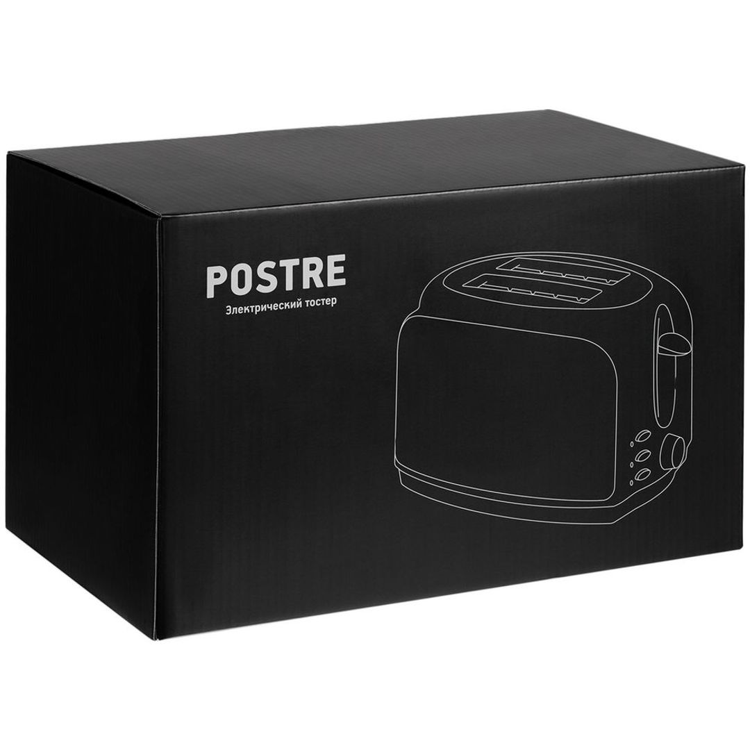 Электрический тостер Postre (серебристо-черный)