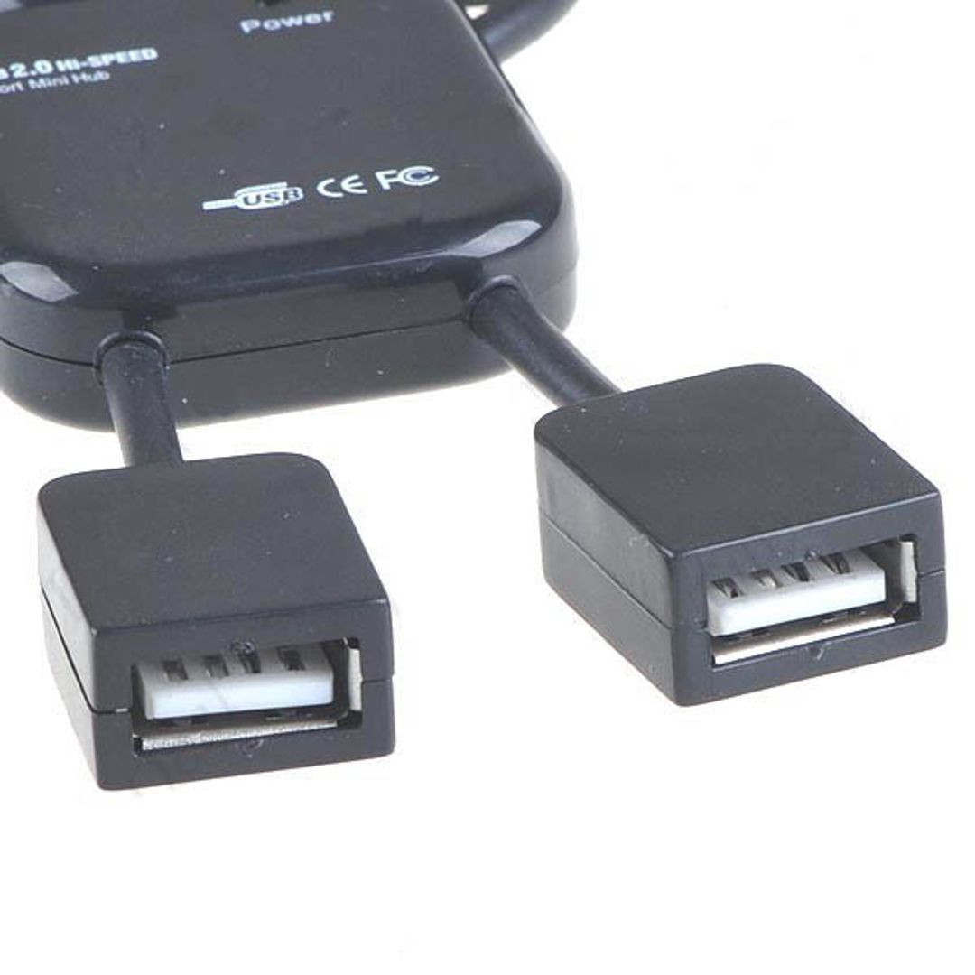 USB Хаб Человечек Черный