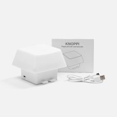 Светильник с подставкой для смартфона Knoppi (белый)
