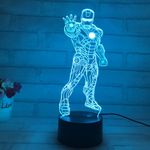 3D Лампа Железный человек