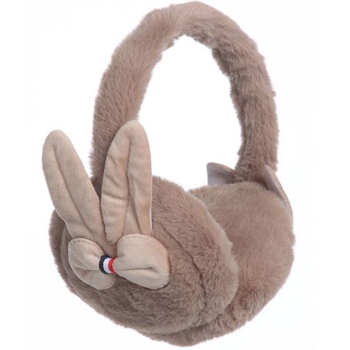 Меховые наушники Ушки зайчика (Пыльная роза) Меховые наушники Ушки зайчика (Пыльная роза)