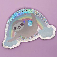 Блокнот Ленивец Sloth on the rainbow