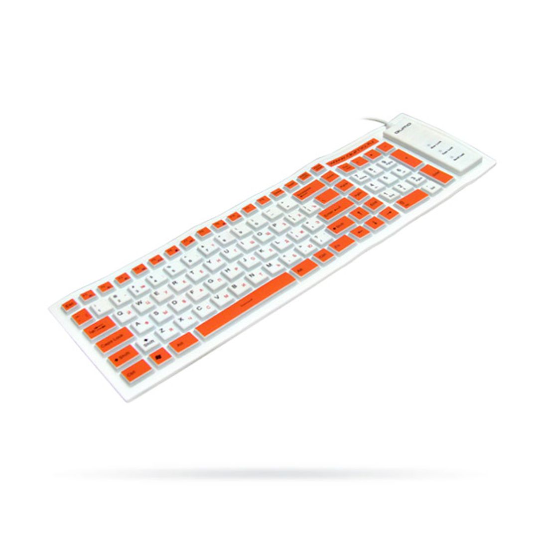 Гибкая резиновая клавиатура Белая Гибкая резиновая клавиатура Белая