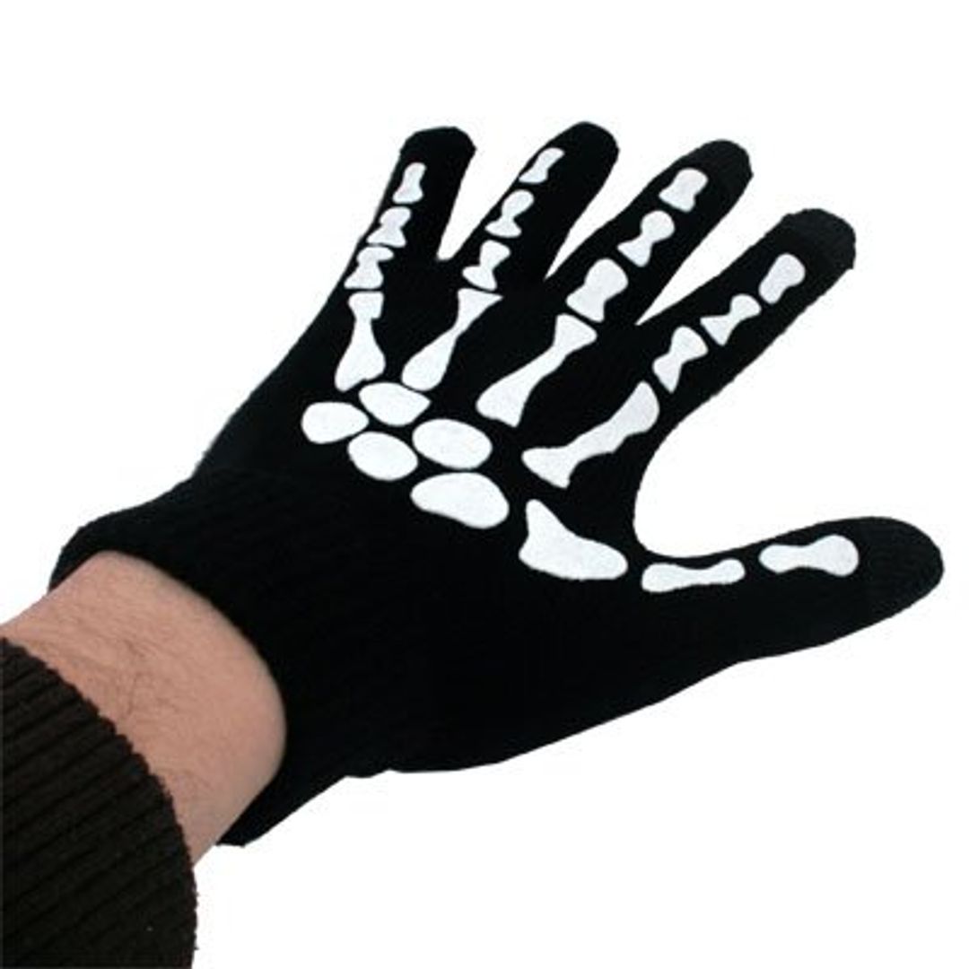 Перчатки для сенсорного экрана Скелет