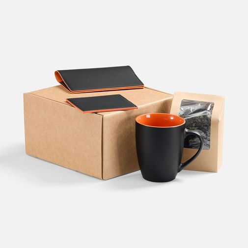 Подарочный набор Multimo Tea (черный с оранжевым)