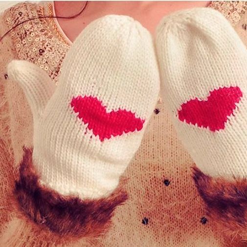 Сердечные Варежки