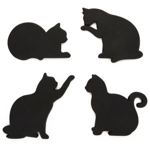 Магнитная подставка под чашку Кошка Cat (4 шт)