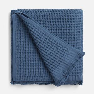 Плед вафельный Elenglect (темно-синий)