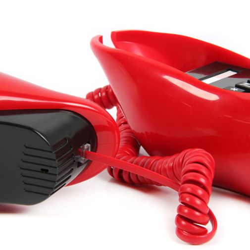 Телефон Губы Алый телефонный провод