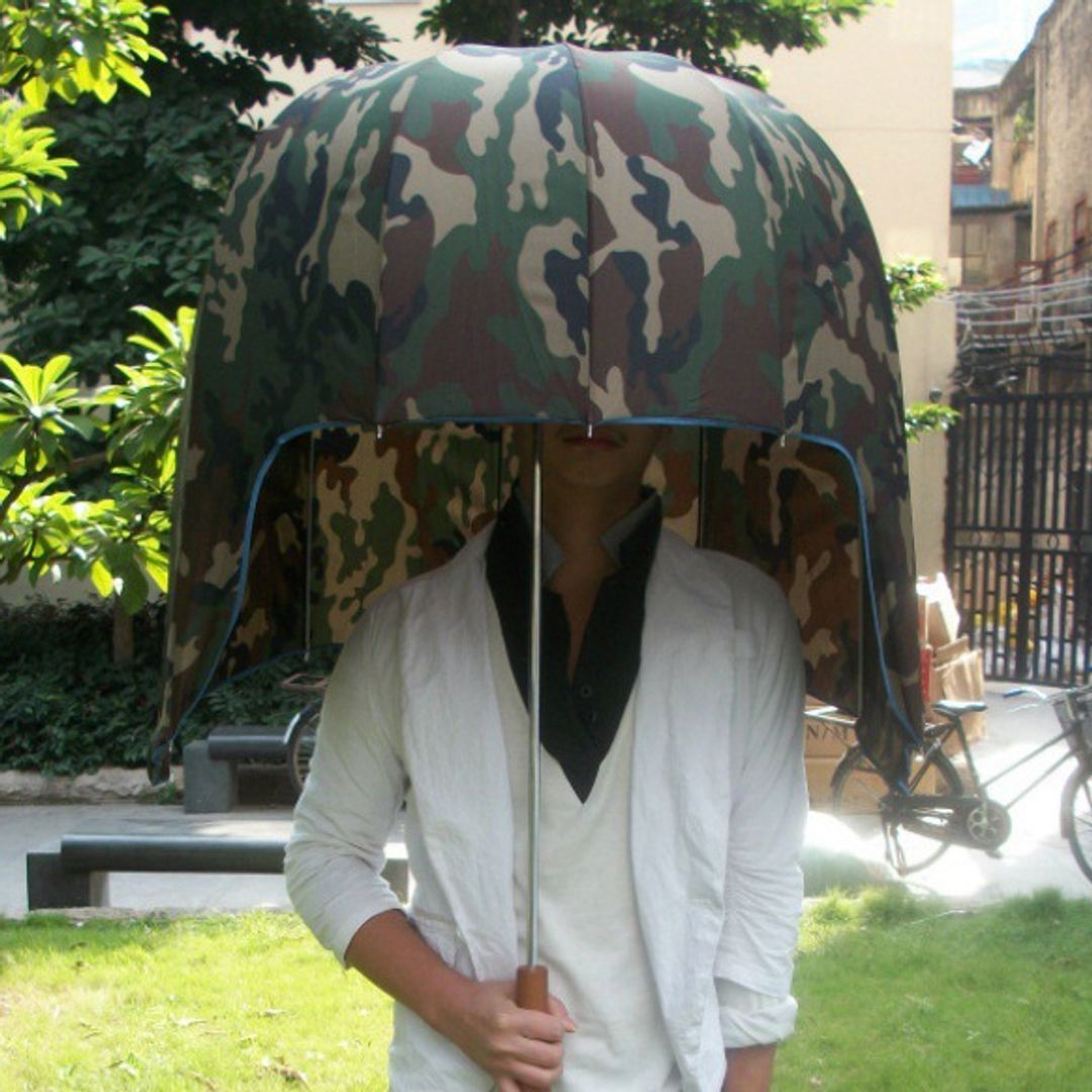 Внушительный размер зонта Каски Внушительный размер зонта Каски