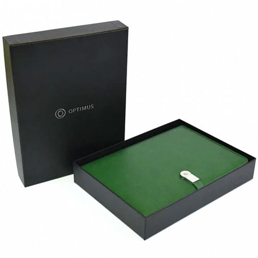 Ежедневник со встроенной зарядкой и флешкой Optimus (Зеленый)