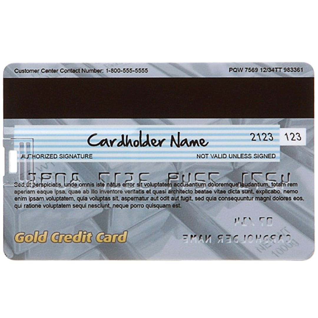 Флешка Кредитка Gold Credit Card 16 Гб Обратная сторона Флешка Кредитка Gold Credit Card 16 Гб Обратная сторона