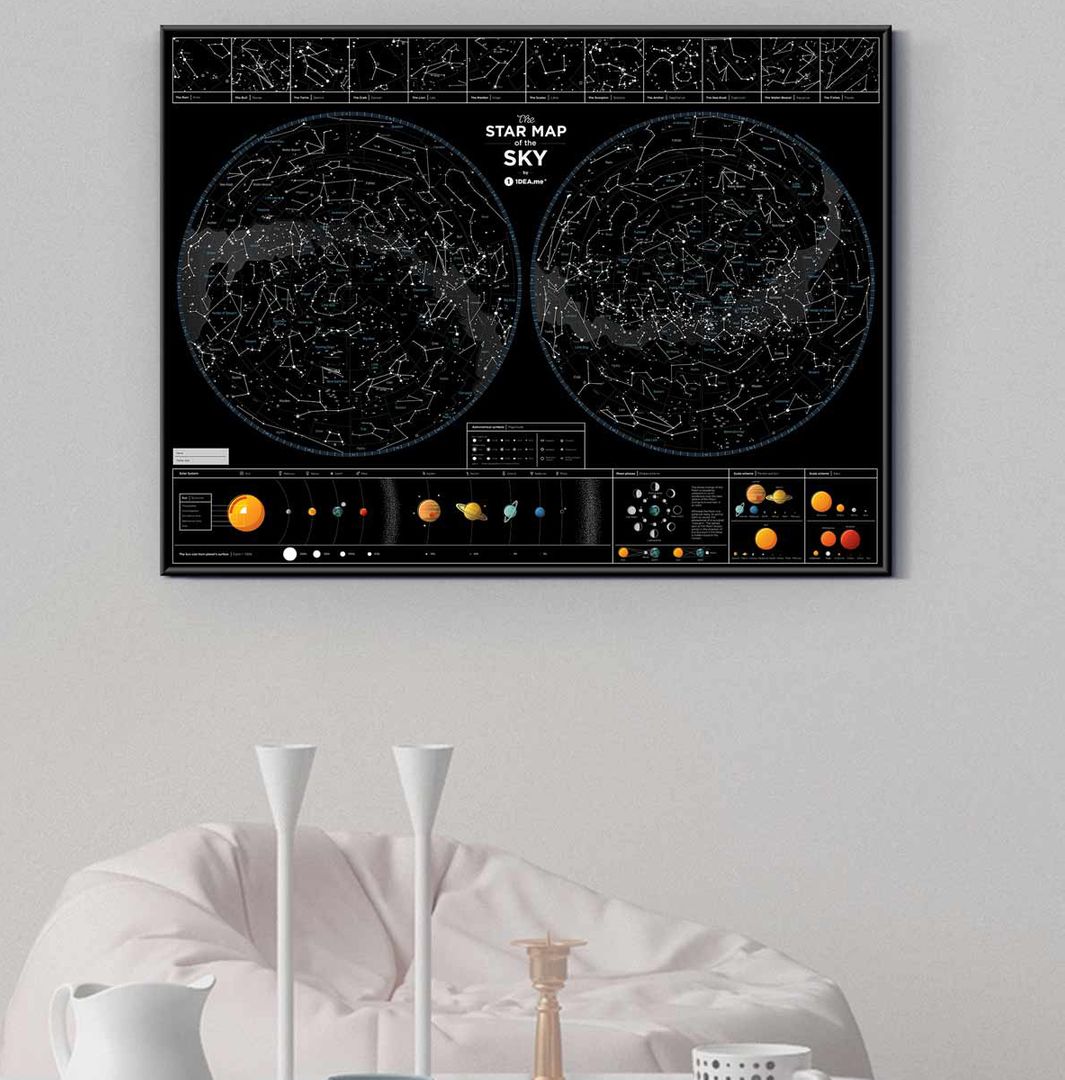 Светящаяся карта звездного неба Star Map of the Sky Светящаяся карта звездного неба Star Map of the Sky