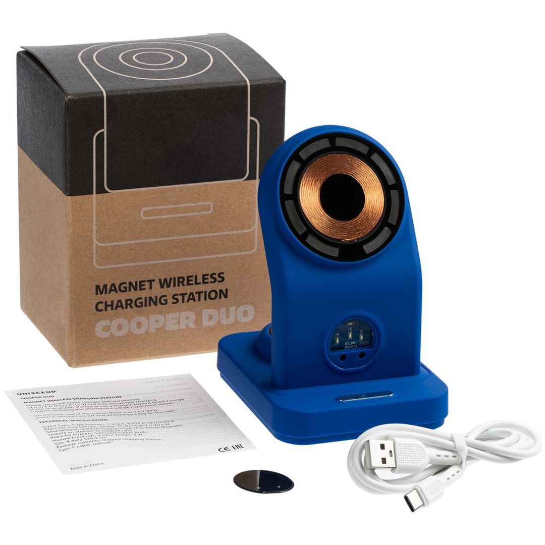 Зарядная станция с подсветкой Cooper Duo (Синяя) Зарядная станция с подсветкой Cooper Duo (Синяя)