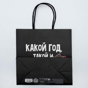 Подарочный пакет Какой год, такой и подарок (22 х 22 х 11 см)